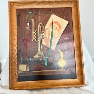 Signed F.H Hedelius In Wormwood Frame Vintage Still Life Art